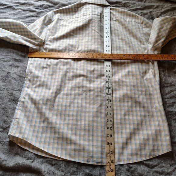 UNTUCKit Vielles Shirt Mens Size Medium Gingham Plaid Cotton Long Sleeve 41128 - Picture 9 of 12